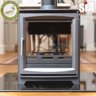 BURNT GREY - Ecosy+ Hampton 6.4 Double Sided, Defra Approved, Eco Design Approved, Wood Burning Stove BURNT GREY - Ecosy+ Hampton 6.4 Double Sided, Defra Approved, Eco Design Approved, Wood Burning Stove