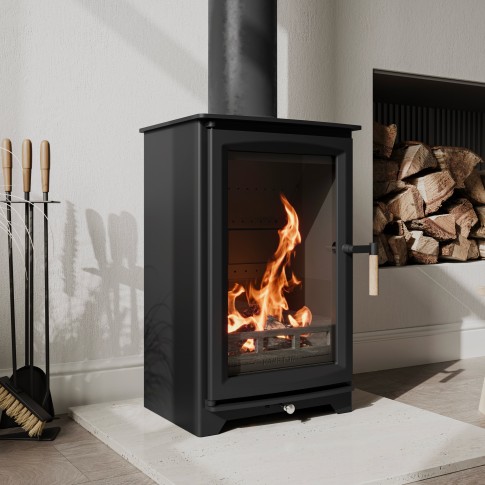 Ecosy+ Hampton Highline 5kw Defra Approved -  Eco Design Approved   - Wood Burning Stove