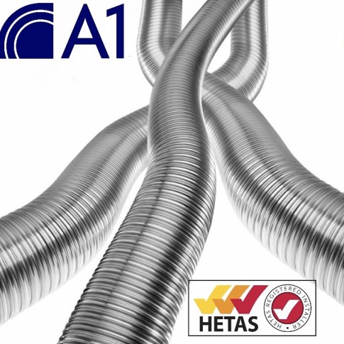 10 Meters of 5" 316 Grade Flexible Liner Kit By A1 Flues -  (£19.13 + Vat Per Meter) 