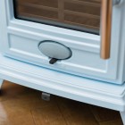 Blue Enamel - Ecosy+ Rock Compact - Defra Approved - Eco Design Ready - Multi-Fuel Stove - Cast Iron