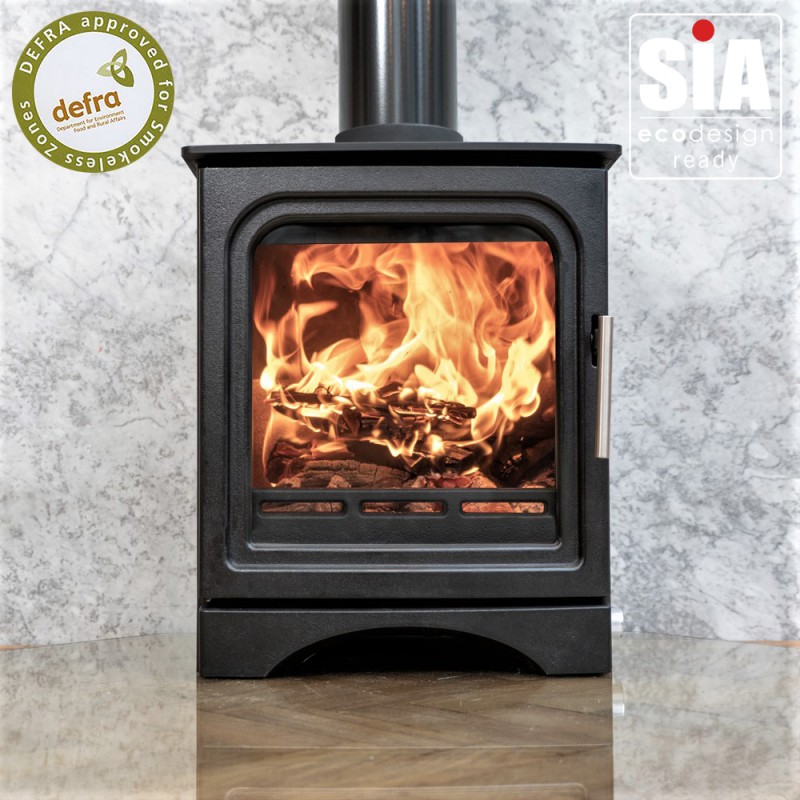 Defra Approved Ecosy+ 5kw Signature Slimline Ecodesign Wood Burning Multi  Fuel Stove