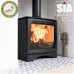 BURNT GREY Ecosy+ 5kw Signature Wide Defra Approved 5kw - Eco Design Ready - Woodburning Stove
