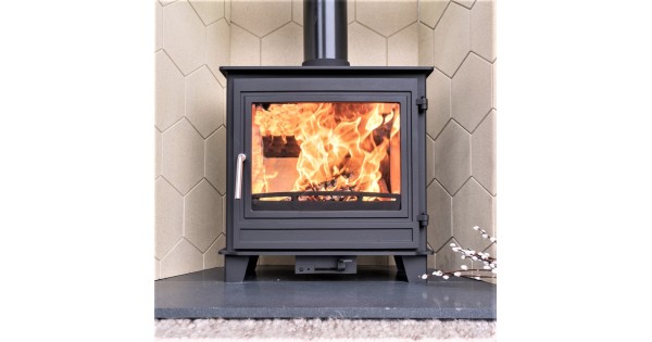 Defra Approved Ecosy+ 5kw Panoramic Traditional Slimline Eco Design Wood  Burning Multi Fuel Stove