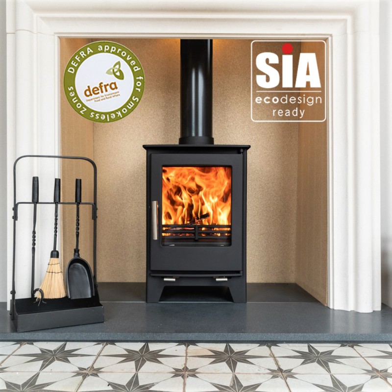 Stoves 5KW Multifuel Stove Log Burner Fireplace Cast Iron Defra Approved Eco Design 