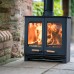 Ecosy+ Panoramic Twin Door Defra Approved 5kw Eco Design Ready (2022) -  Woodburning Stove - 5 Year Guarantee 