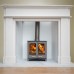 Ecosy+ Twin Door Panoramic Defra Approved 5kw Eco Design Ready (2022) -  Woodburning Stove - 5 Year Guarantee  - Custom "Burnt Grey"