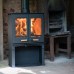 Ecosy+ Panoramic Twin Door Defra Approved 5kw Eco Design Ready (2022) -  Woodburning Stove - With Stand 