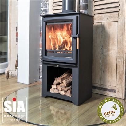 Ecosy+ Hampton 5 Defra Approved With Stand -  Ecodesign Ready (2022) - 5kw Wood Burning Stove