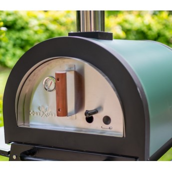 Green Machine (No stand)  Outdoor Stainless Steel Stone Base Pizza Oven, Garden Oven, Smoker, BBQ -