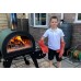 Green Machine, Outdoor Stainless Steel Pizza Oven With Stone Base + Side BBQ