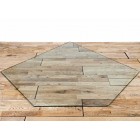 12mm Pentagon Corner Glass Hearth/Plinth Floor Plate 1000mm x 1000mm