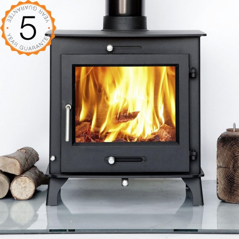 12kw OTTAWA + CLEAN BURN Contemporary Woodburning Stoves Multi Fuel 5 YEAR  GUARANTEE
