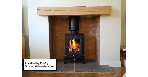 Defra Approved 80% efficient Ottawa 5kw Contemporary Wood Burning Stove 5  YEAR GUARANTEE