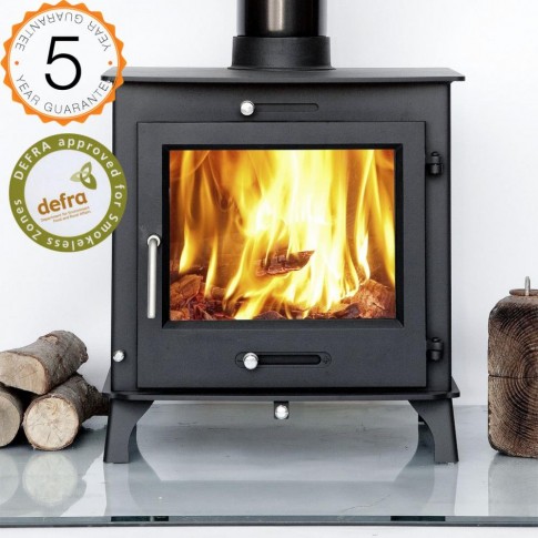 DEFRA APPROVED 12kw OTTAWA + CLEAN BURN Contemporary  Woodburning Stoves Multi Fuel  5 YEAR GUARANTEE