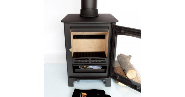 Ecosy+ Curve 5kw Ecodesign Contemporary Woodburning Stoves Multi Fuel. 5  YEAR GUARANTEE
