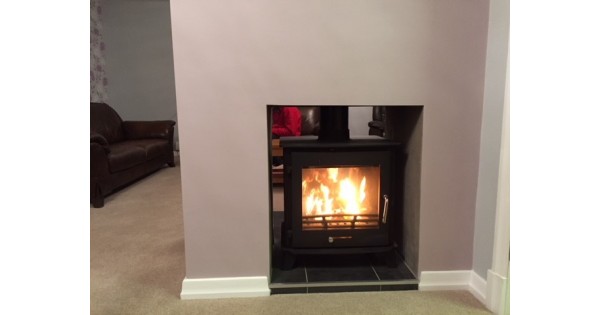 12-14kw Ottawa Clean Burn Contemporary Wood Burning Multi Fuel Stove