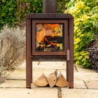Ecosy+ V2 Double Sided - Corten Steel Outdoor Woodburning Stove 