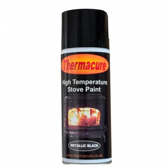 Thermacure Metallic Black Aerosol High Temperature Stove Paint  