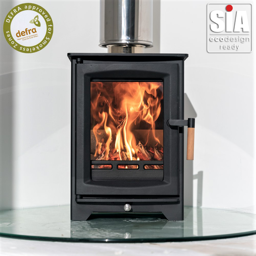 Ecosy+ Hampton 4 Defra Approved - Ecodesign Ready (2022) - 4 kw Wood  Burning Stove