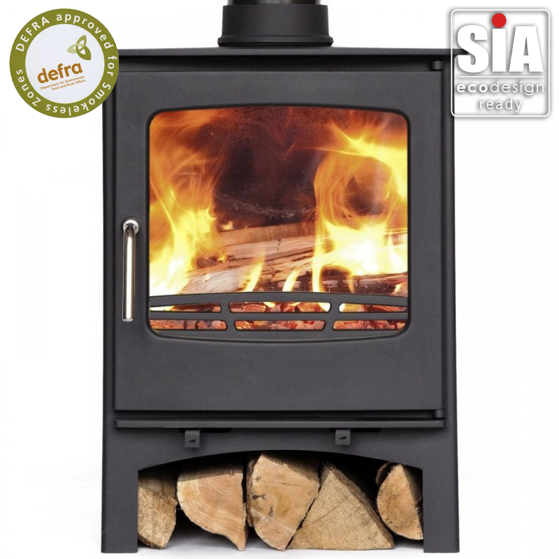 Ecosy+ Purefire 7-8kw Contemporary Woodburning Stove Multi Fuel 5 YEAR  GUARANTEE