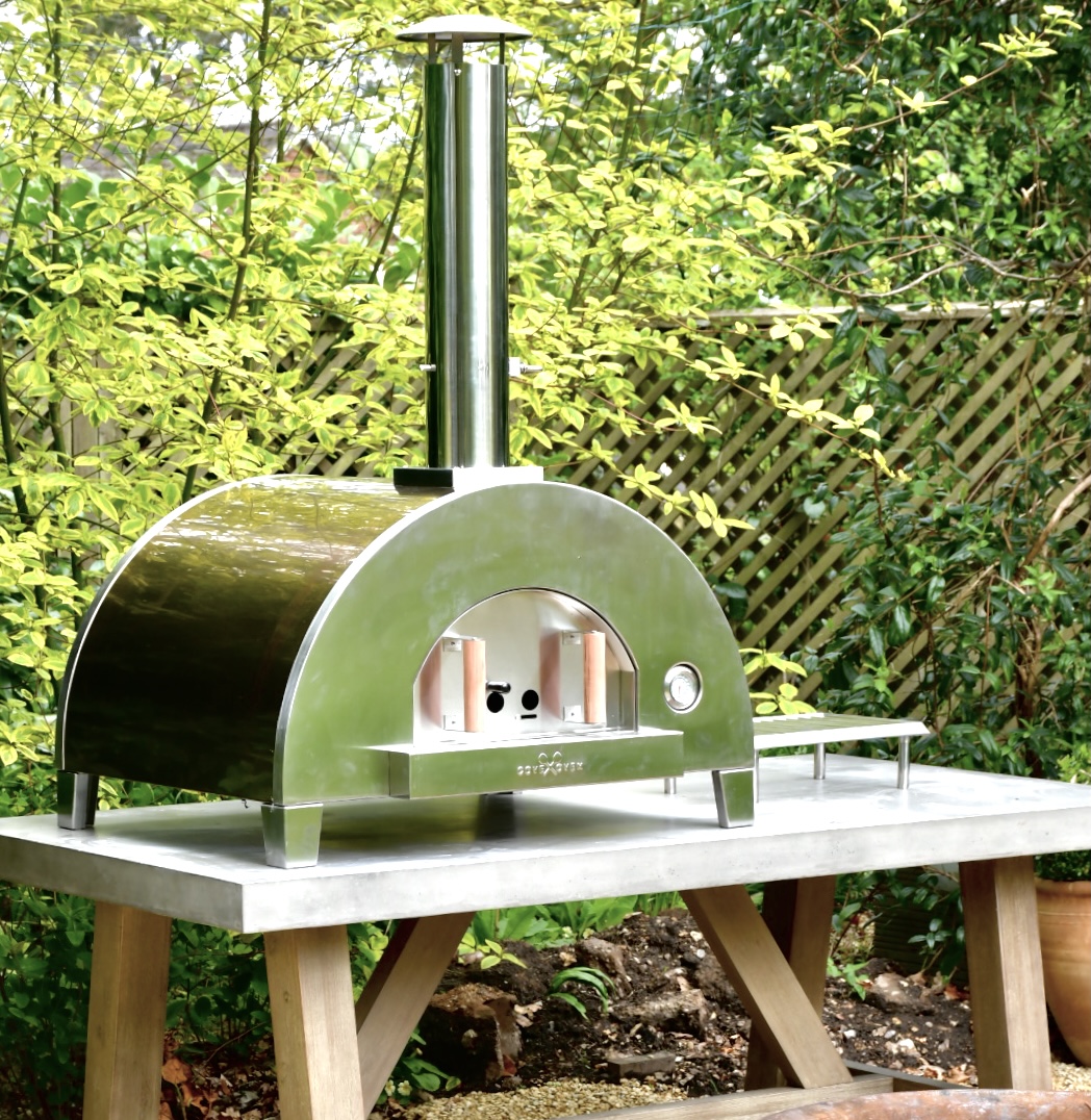 Big Belly Cove Extra Large Pizza Oven - Outdoor Pizza Oven with Side BBQ