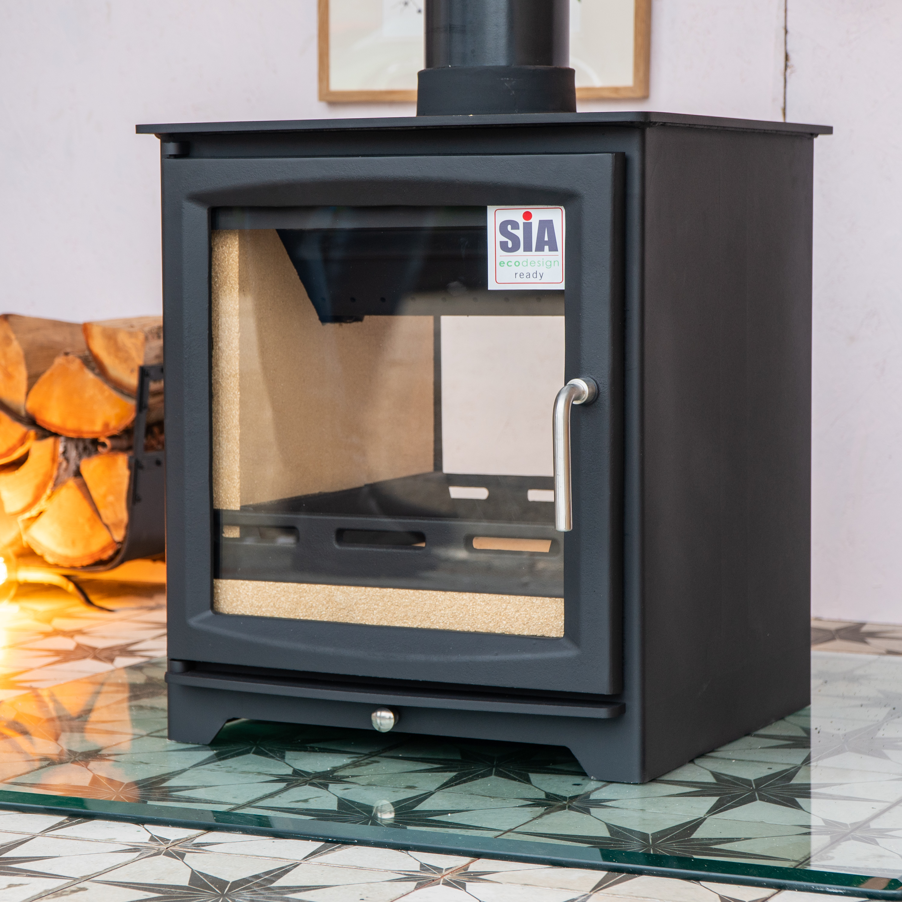 Defra Approved Ecosy Hampton 6 4 Eco Design Double Sided Wood Burning Stove