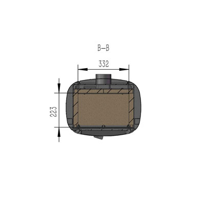 Hampton Vista 500 Oval multi-fuel wood stove diagram 4