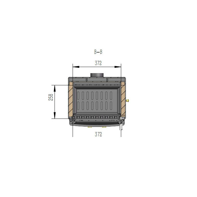 Elk Brass With Stand - 5kw Defra Approved Multi-fuel Stove diagram