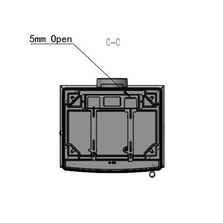 Snug 10 Classic - <a href='/what-is-a-defra-approved-woodburning-stove' title='What is a Defra approved wood burning stove?'>Defra approved</a> 10kw stove diagram